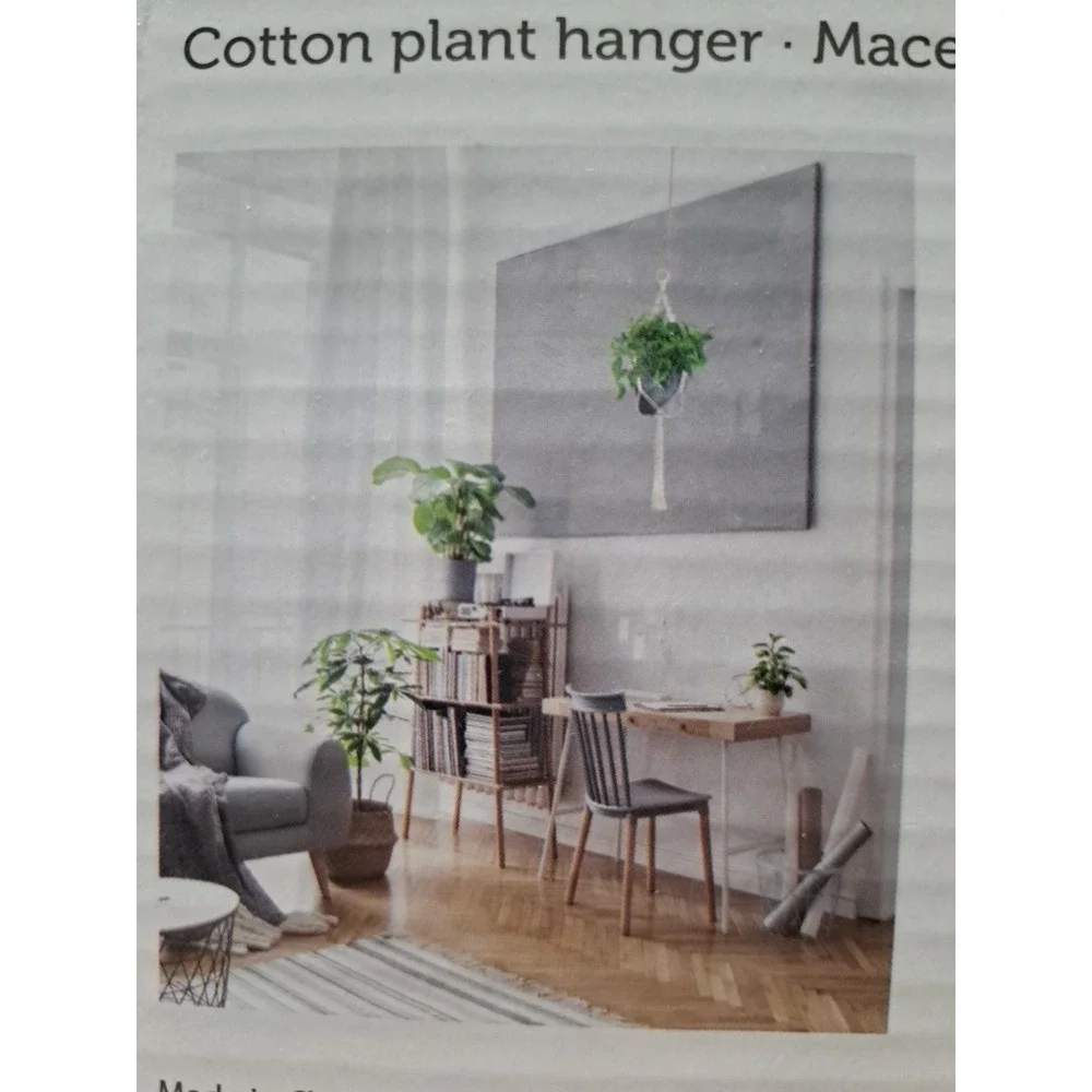 Belari 2 Piece Macrame Cotton‎ Plant Hanger Beige NEW